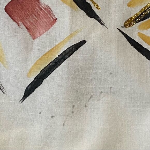 Creative Artwear Hand Painted Button Down Shirt Signed By Artist Women's M - Picture 13 of 16